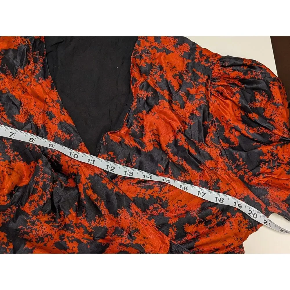 Caballero Abstract Print Midi Dress Silk Cotton XL Cowgirl Western Dark Romantic - Picture 6 of 7